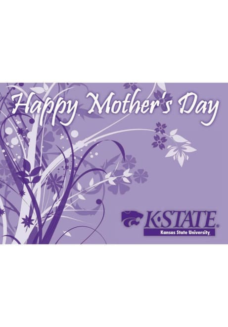 Purple K-State Wildcats Mothers Day Card