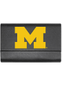 Michigan Wolverines Leather Business Card Holder