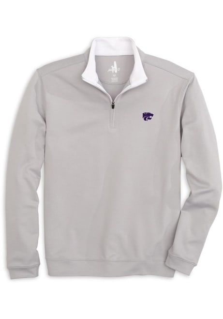 Mens K-State Wildcats Grey Johnnie O Diaz 1/4 Zip Pullover