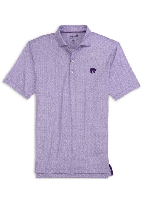 Mens K-State Wildcats Purple Johnnie O Hinson Short Sleeve Polo Shirt