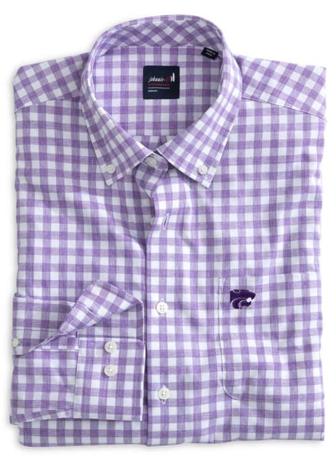 Mens K-State Wildcats Purple Johnnie O Archie Long Sleeve Dress Shirt
