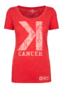 St Louis Cardinals Womens Strike Out Cancer Red Scoop T-Shirt
