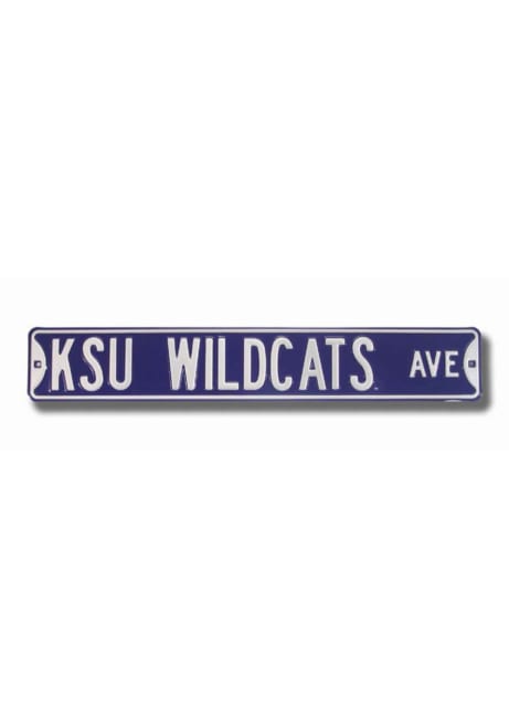Purple K-State Wildcats Street Sign