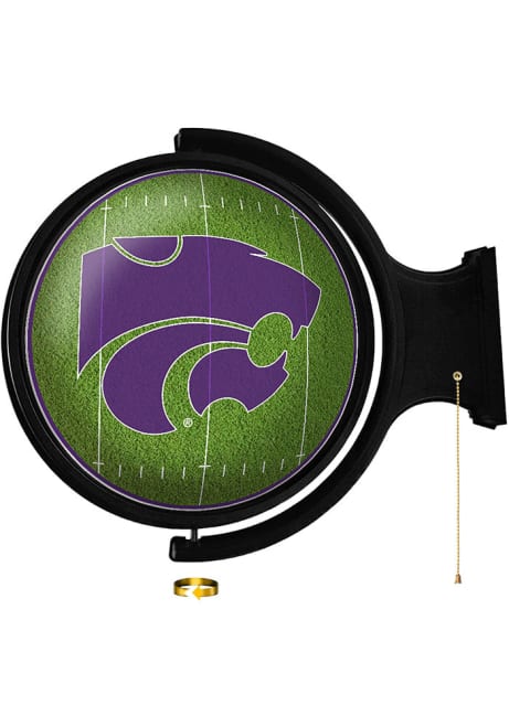 Purple K-State Wildcats On the 50 Rotating Lighted Wall Sign