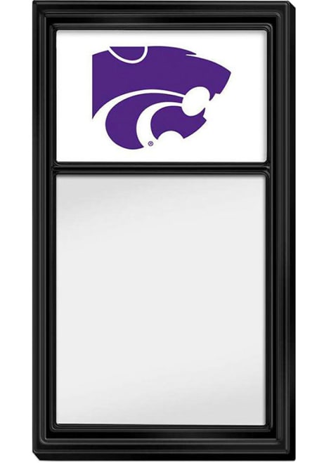 White K-State Wildcats Dry Erase Noteboard Sign