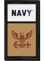 Navy Dual Logo Cork Note Board Sign