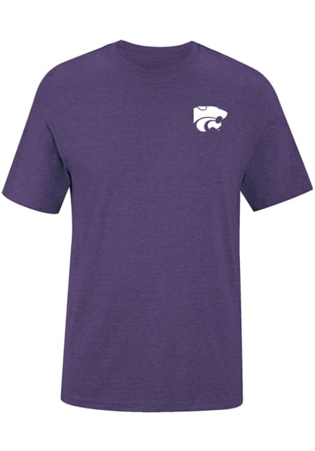 K-State Wildcats Purple Uscape Heather Scenic Short Sleeve T Shirt