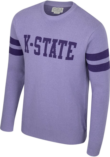 Mens K-State Wildcats Lavender Uscape Olympic Jacquard Long Sleeve Sweater