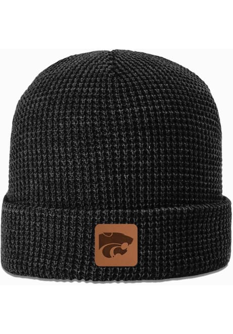 K-State Wildcats Uscape Waffle Knit Beanie Mens Knit Hat - Black