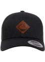 Cincinnati Faux Leather Patch Elevated Trucker Adjustable Hat - Black