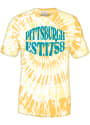 Pittsburgh Funky Circle Fashion T Shirt - Gold Tie Dye
