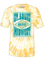 St Louis Poster Fashion T Shirt - Gold Tie Dye