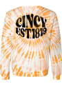 Cincinnati Funky Circle Crew Sweatshirt - Orange Tie Dye