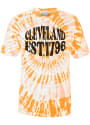 Cleveland Funky Circle Fashion T Shirt - Orange Tie Dye