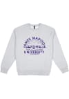 Main image for Uscape James Madison Dukes Mens Grey Premium Heavyweight Long Sleeve Crew Sweatshirt