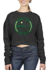Main image for Uscape North Texas Mean Green Womens Black Fleece Cropped Crew Sweatshirt
