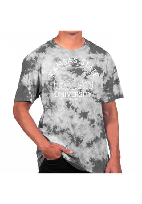 K-State Wildcats Black Uscape Tie Dyed Short Sleeve T Shirt