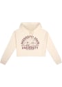Mississippi State Bulldogs Womens Fleece Cropped Hooded Sweatshirt - White
