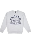 Main image for Uscape Chicago Mens Grey Premium Heavyweight Long Sleeve Crew Sweatshirt