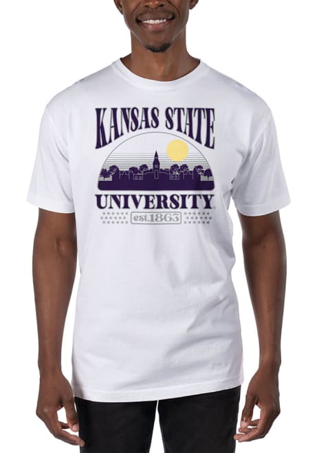 K-State Wildcats White Uscape Garment Dyed Stars Short Sleeve T Shirt