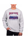 Main image for Uscape Duquesne Dukes Mens Grey Heather Heavyweight Long Sleeve Crew Sweatshirt