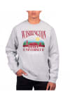 Main image for Uscape Washington State Cougars Mens Grey Heather Heavyweight Long Sleeve Crew Sweatshirt