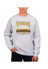 Main image for Uscape Wyoming Cowboys Mens Grey Heather Heavyweight Long Sleeve Crew Sweatshirt