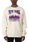 Main image for Uscape NYU Violets Mens White Heavyweight Long Sleeve Crew Sweatshirt