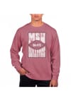Main image for Uscape Mississippi State Bulldogs Mens Maroon Pigment Dyed Long Sleeve Crew Sweatshirt