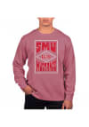 Main image for Uscape SMU Mustangs Mens Maroon Pigment Dyed Long Sleeve Crew Sweatshirt