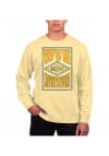 Main image for Uscape West Virginia Mountaineers Mens Yellow Pigment Dyed Poster Long Sleeve Crew Sweatshirt