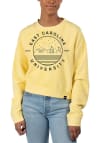 Main image for Uscape East Carolina Pirates Womens Yellow Pigment Dyed Crop Crew Sweatshirt