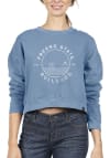 Main image for Uscape Fresno State Bulldogs Womens Blue Pigment Dyed Crop Crew Sweatshirt