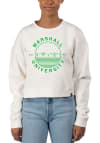 Main image for Uscape Marshall Thundering Herd Womens Ivory Pigment Dyed Crop Crew Sweatshirt