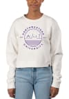 Main image for Uscape Northwestern Wildcats Womens Ivory Pigment Dyed Crop Crew Sweatshirt