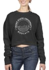 Main image for Uscape Texas State Bobcats Womens Black Pigment Dyed Crop Crew Sweatshirt