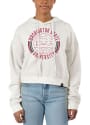 Washington State Cougars Womens Pigment Dyed Crop Hooded Sweatshirt - Ivory