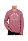 Main image for Uscape Samford University Bulldogs Mens Maroon Pigment Dyed Long Sleeve Crew Sweatshirt