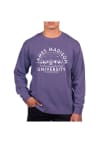Main image for Uscape James Madison Dukes Mens Purple Pigment Dyed Long Sleeve Crew Sweatshirt
