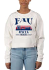Main image for Uscape Florida Atlantic Owls Womens White Pigment Dyed Crop Crew Sweatshirt