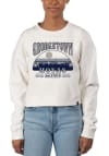 Main image for Uscape Georgetown Hoyas Womens White Pigment Dyed Crop Crew Sweatshirt