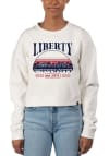 Main image for Uscape Liberty Flames Womens White Pigment Dyed Crop Crew Sweatshirt