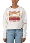 Main image for Womens Minnesota Golden Gophers White Uscape Pigment Dyed Crop Crew Sweatshirt