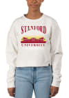 Main image for Uscape Stanford Cardinal Womens White Pigment Dyed Crop Crew Sweatshirt