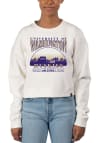 Main image for Womens Washington Huskies White Uscape Pigment Dyed Crop Crew Sweatshirt