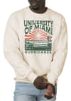 Main image for Uscape Miami Hurricanes Mens White Premium Heavyweight Long Sleeve Crew Sweatshirt