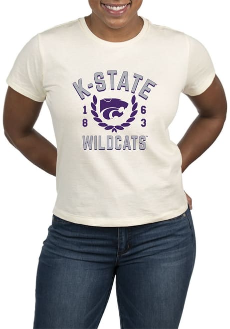 K-State Wildcats White Uscape Vintage Short Sleeve T-Shirt