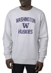 Main image for Uscape Washington Huskies Mens Grey Premium Heavyweight Long Sleeve Crew Sweatshirt