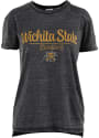 Wichita State Shockers Womens Cherie Vintage Boyfriend Crew Neck T-Shirt - Black
