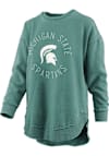 Main image for Womens Michigan State Spartans Green Pressbox Bakersfield Crew Sweatshirt
